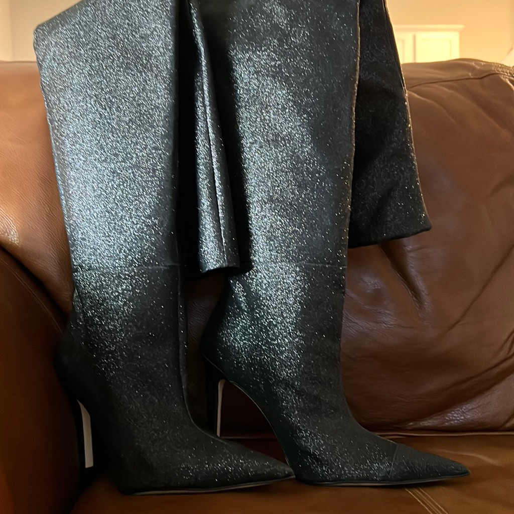 Brand New Good American By Khloe Kardashian Thigh High Sparkle Boots Brand New Good American By Khloe Kardashian Thigh High Sparkle Boots